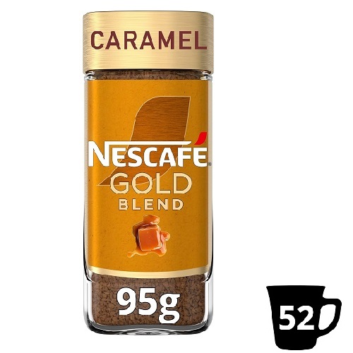 81I9o1WotzL._AC_SL1500_.jpg Nescafe Gold Blend Rich Caramel Flavoured Instant Coffee 95g - Image 1