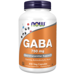Now Foods GABA 750 mg 100 Veg Capsules