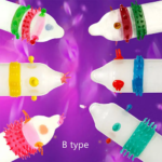 BOB Spike Special Shaped Fun Yellow B Type Condom - 1 Condom