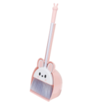 Mini Broom with Dustpan Little Housekeeping Helper Kitchen Sweeping for Broom 1 Set Pink